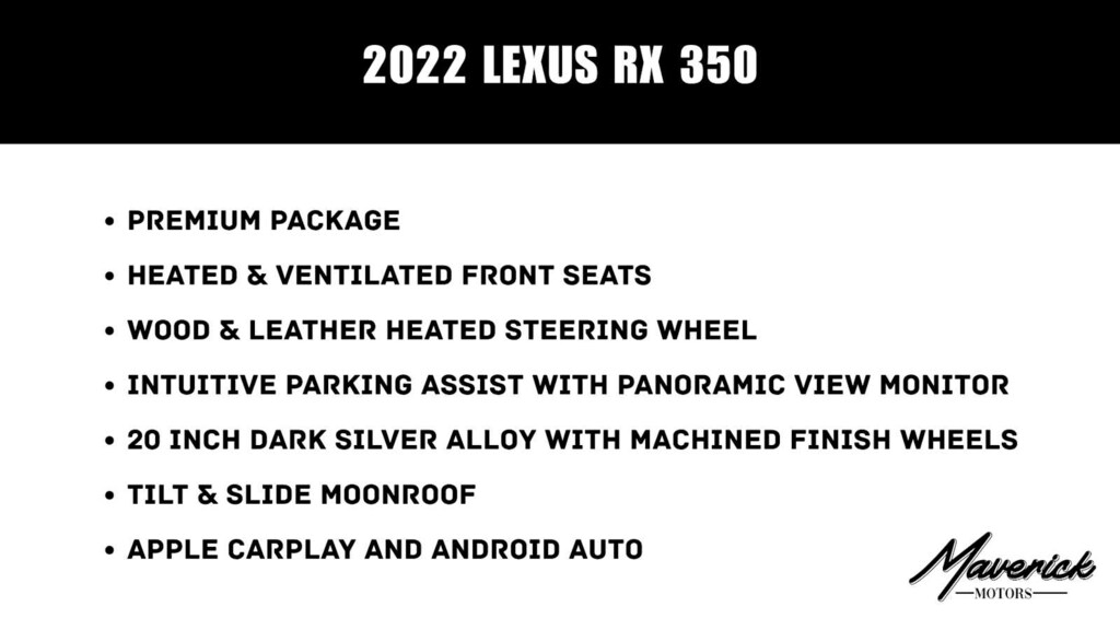 Used 2022 Lexus RX 350 SUV