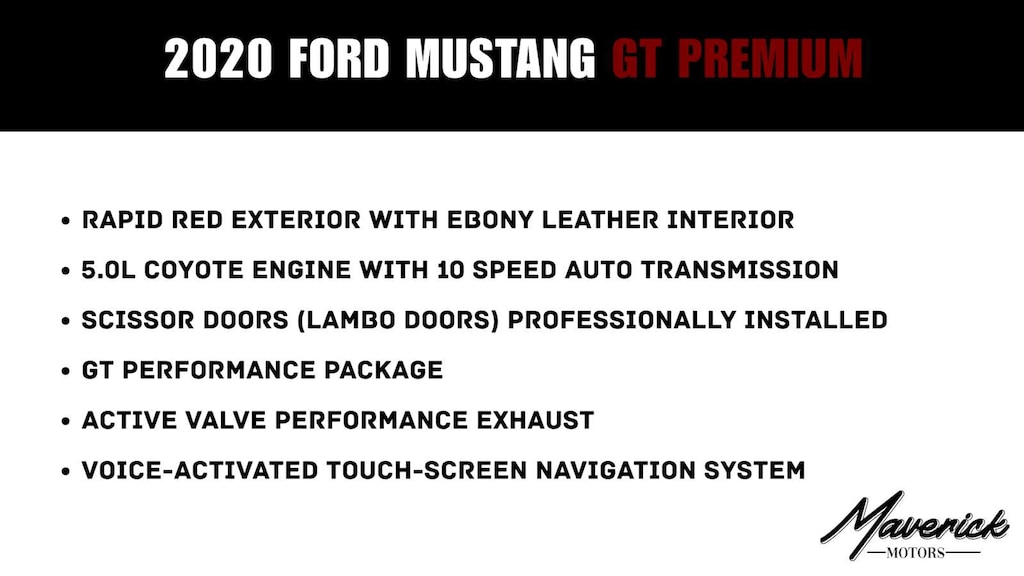 Used 2020 Ford Mustang GT Premium Coupe