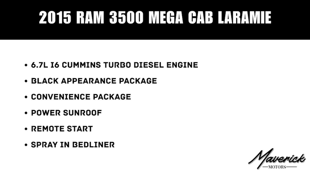 Used 2015 Ram 3500 Laramie 4WD Mega Cab 160.5 Truck