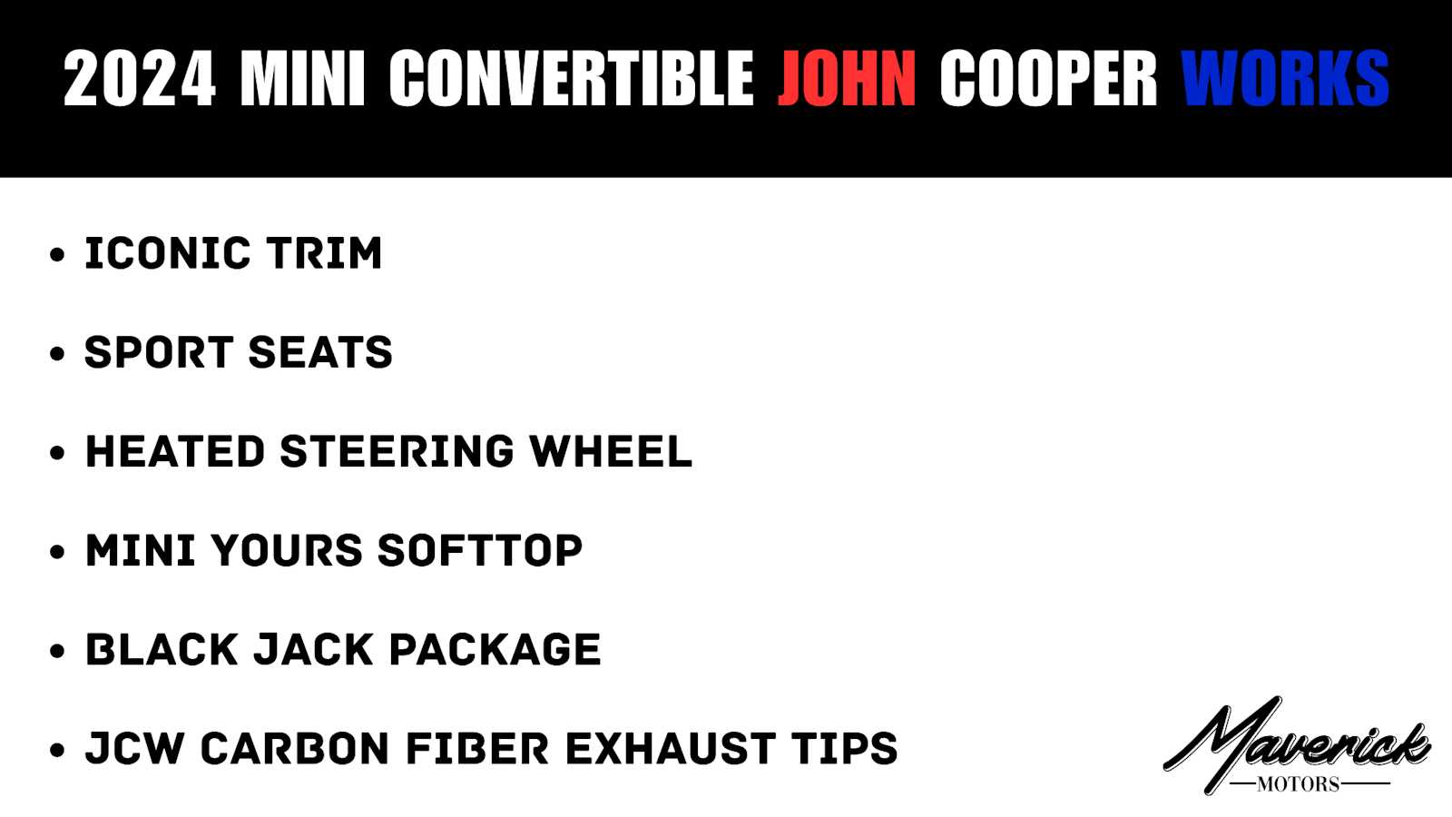 Used 2024 MINI Convertible John Cooper Works Convertible
