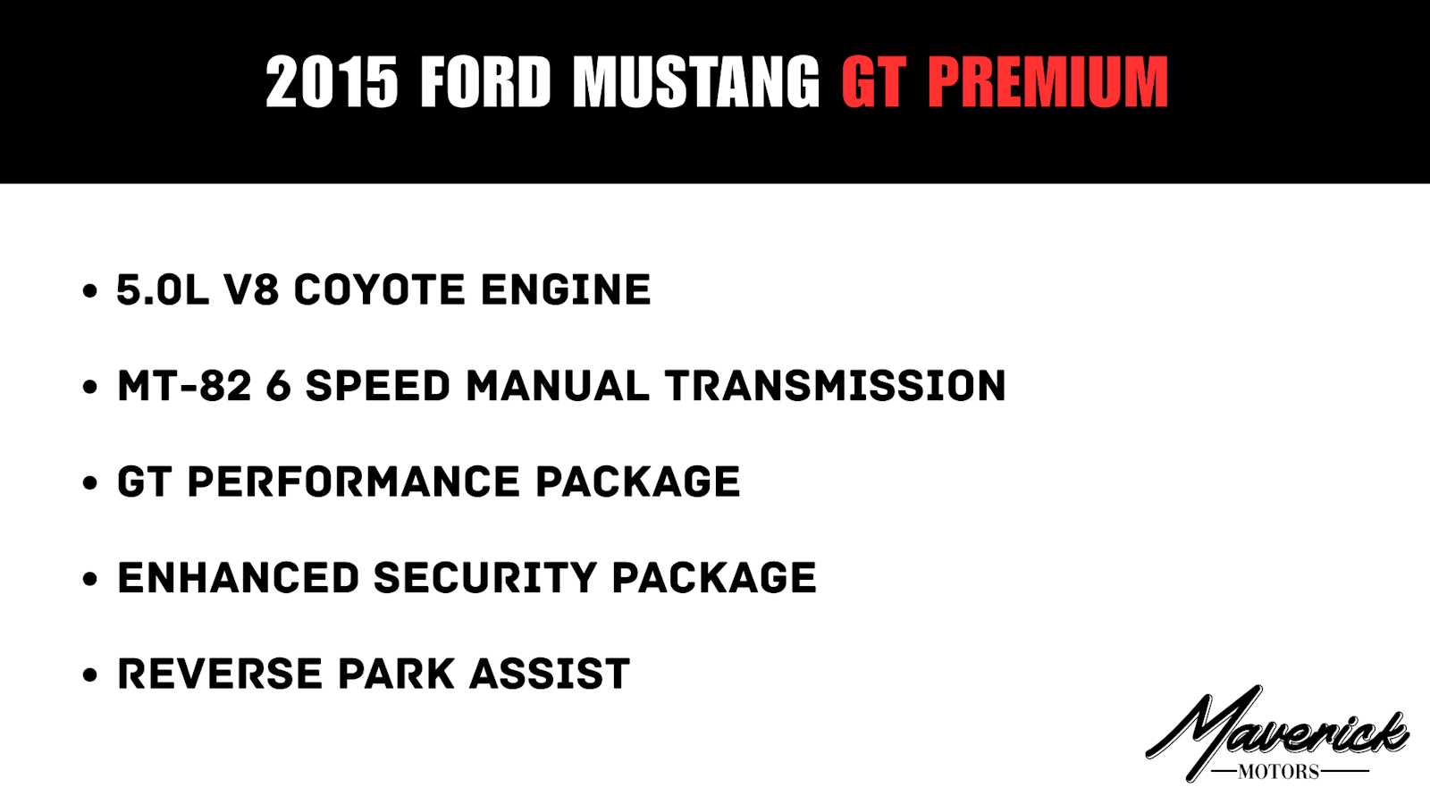 Used 2015 Ford Mustang GT Premium Coupe