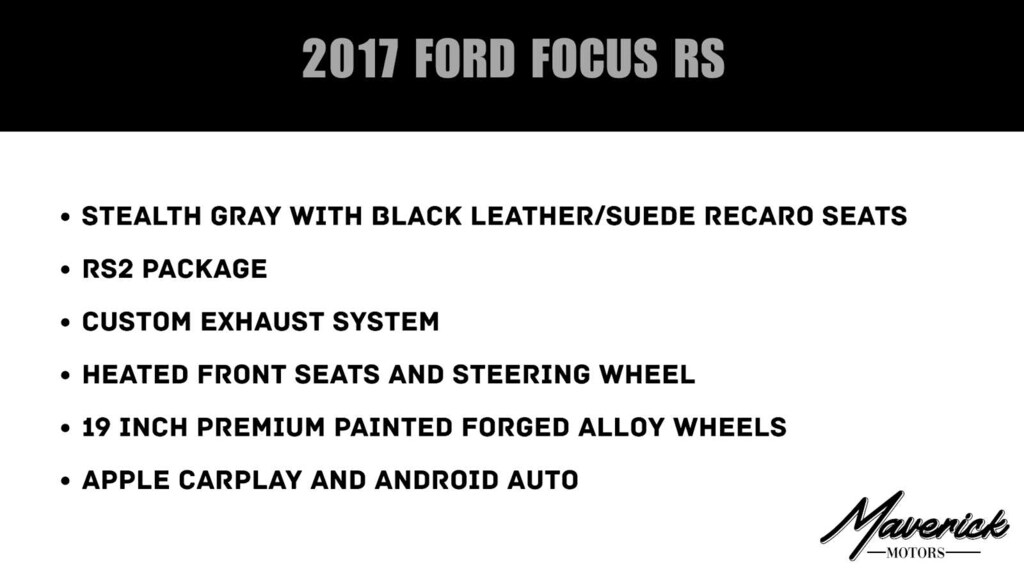 Used 2017 Ford Focus RS Sedan