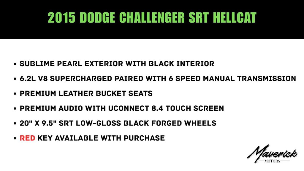 Used 2015 Dodge Challenger SRT Hellcat Coupe