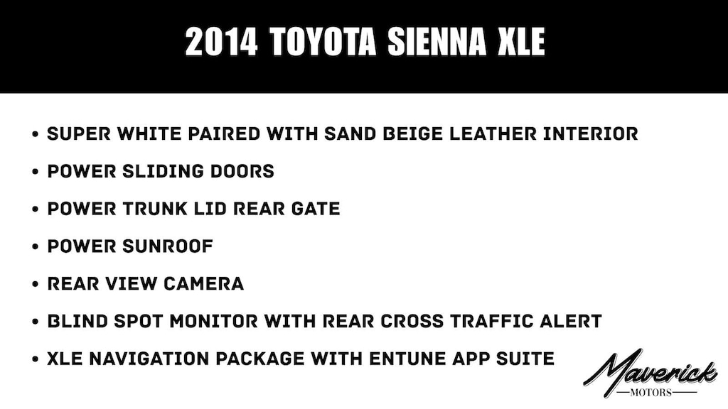 Used 2014 Toyota Sienna XLE Van