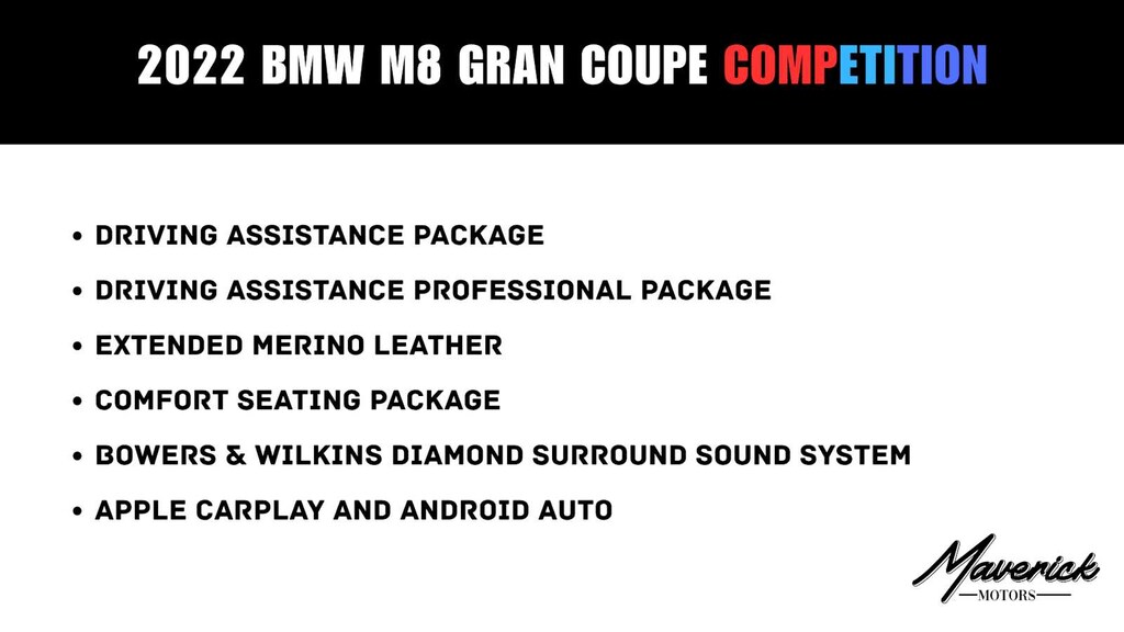 Used 2022 BMW M8 Competition Gran Coupe Competition Sedan