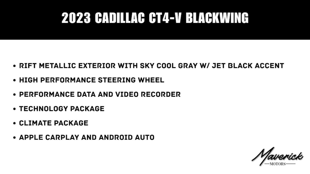 Used 2023 Cadillac CT4-V Blackwing Sedan