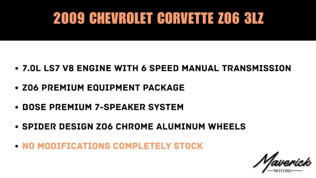 Used 2009 Chevrolet Corvette Z06 w/3LZ Coupe