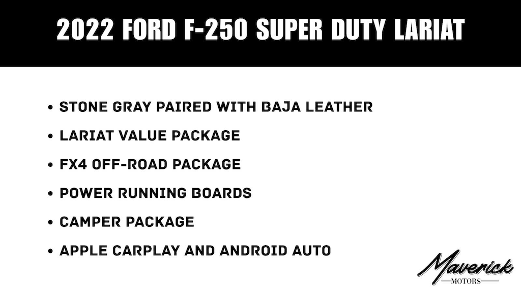 Used 2022 Ford Super Duty F-250 Pickup Lariat 4WD Crew Cab 6.75 Box Truck