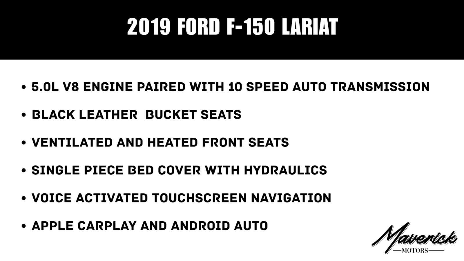Used 2019 Ford F-150 Lariat 2WD Supercrew 5.5 Box Truck