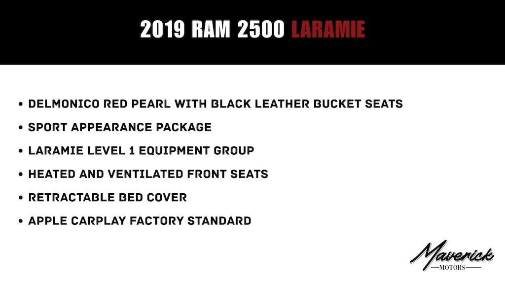 Used 2019 Ram 2500 Laramie 4x4 Crew Cab 64 Box Truck