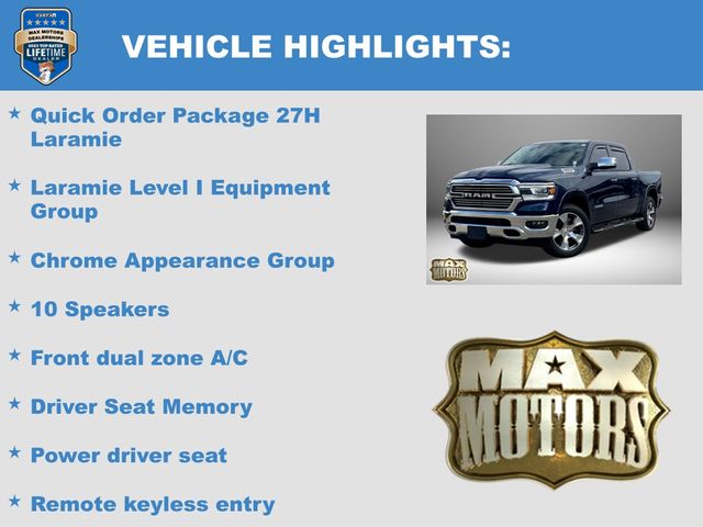 Used 2022 RAM Ram 1500 Pickup Laramie with VIN 1C6SRFJTXNN380041 for sale in Kansas City