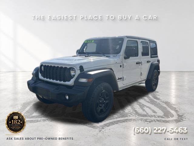 Used 2024 Jeep Wrangler 4-Door Sport with VIN 1C4PJXDG2RW285547 for sale in Kansas City