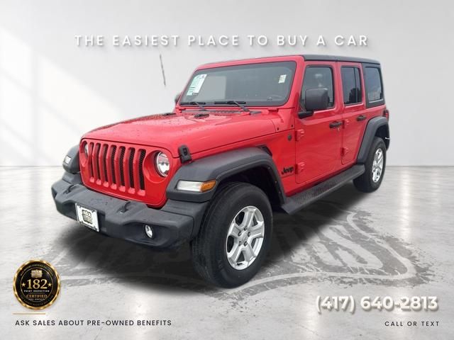 Used 2023 Jeep Wrangler 4-Door Sport S with VIN 1C4HJXDN4PW562764 for sale in Kansas City