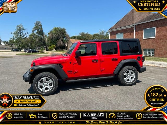 Used 2021 Jeep Wrangler Unlimited Sport S with VIN 1C4HJXDG3MW856444 for sale in Kansas City
