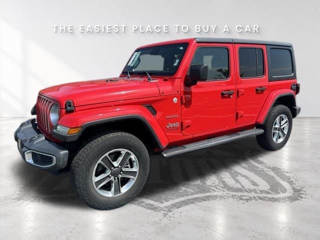 Used 2020 Jeep Wrangler Unlimited Sahara with VIN 1C4HJXEN4LW235774 for sale in Kansas City