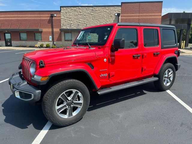 Used 2020 Jeep Wrangler Unlimited Sahara with VIN 1C4HJXEN4LW235774 for sale in Kansas City