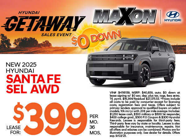 New 2025 Hyundai Santa Fe SEL AWD