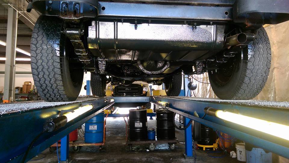 washing car after undercoating