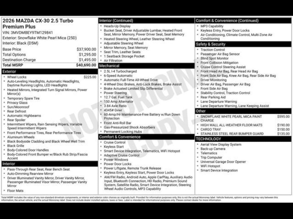 New 2026 Mazda CX-30 2.5 Turbo Premium Plus AWD Sport Utility