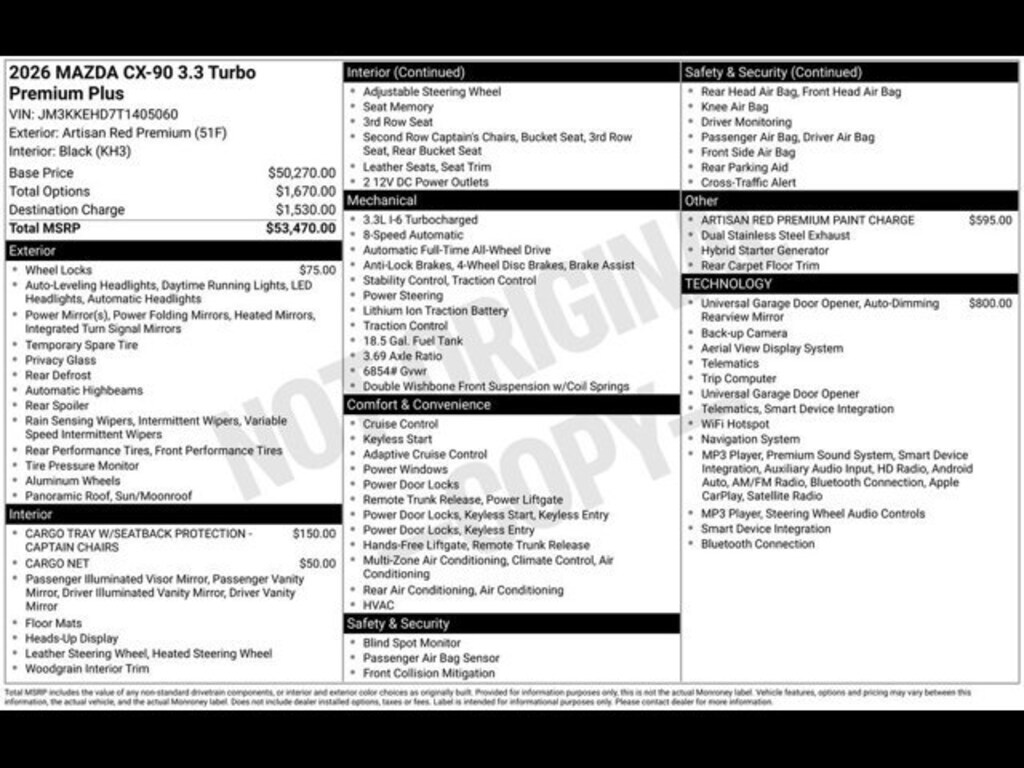 New 2026 Mazda CX-90 3.3 Turbo Premium Plus AWD Sport Utility