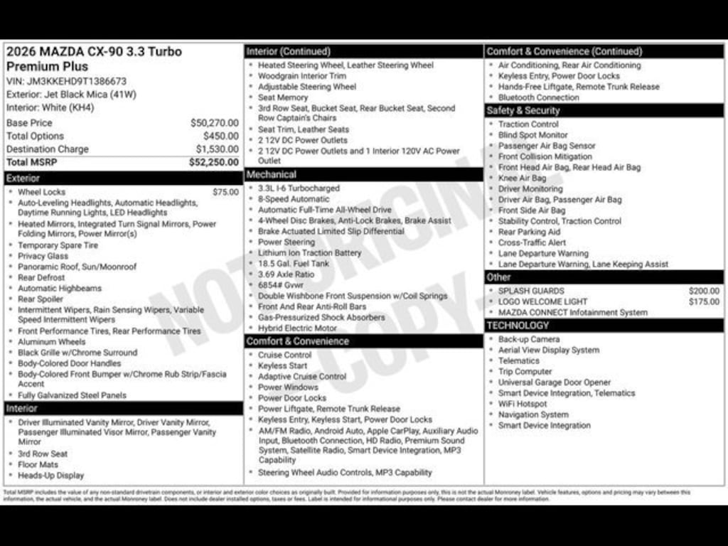 New 2026 Mazda CX-90 3.3 Turbo Premium Plus AWD Sport Utility