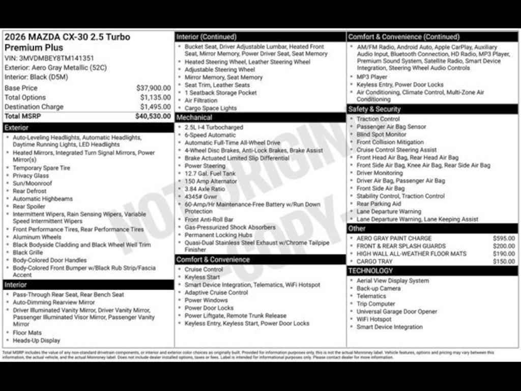 New 2026 Mazda CX-30 2.5 Turbo Premium Plus AWD Sport Utility