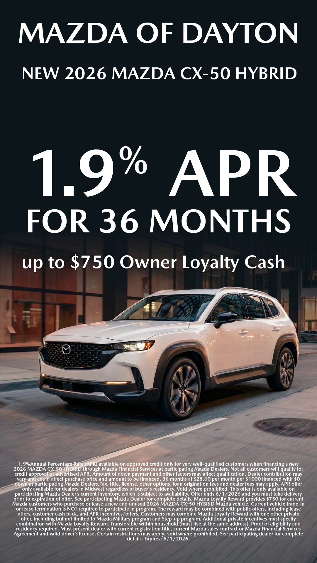 New Vehicle Specials | Mazda of Dayton
