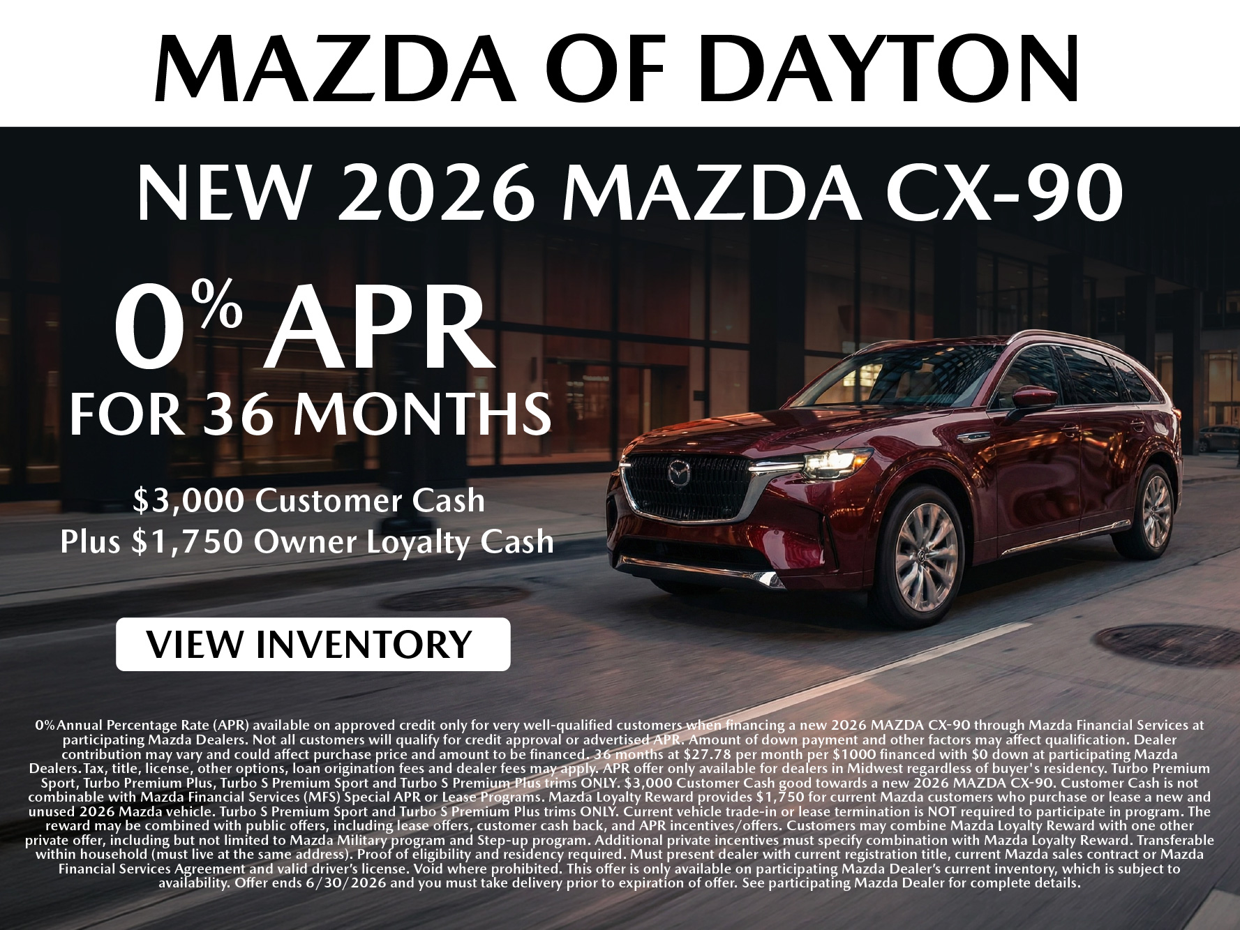 New Vehicle Specials | Mazda of Dayton