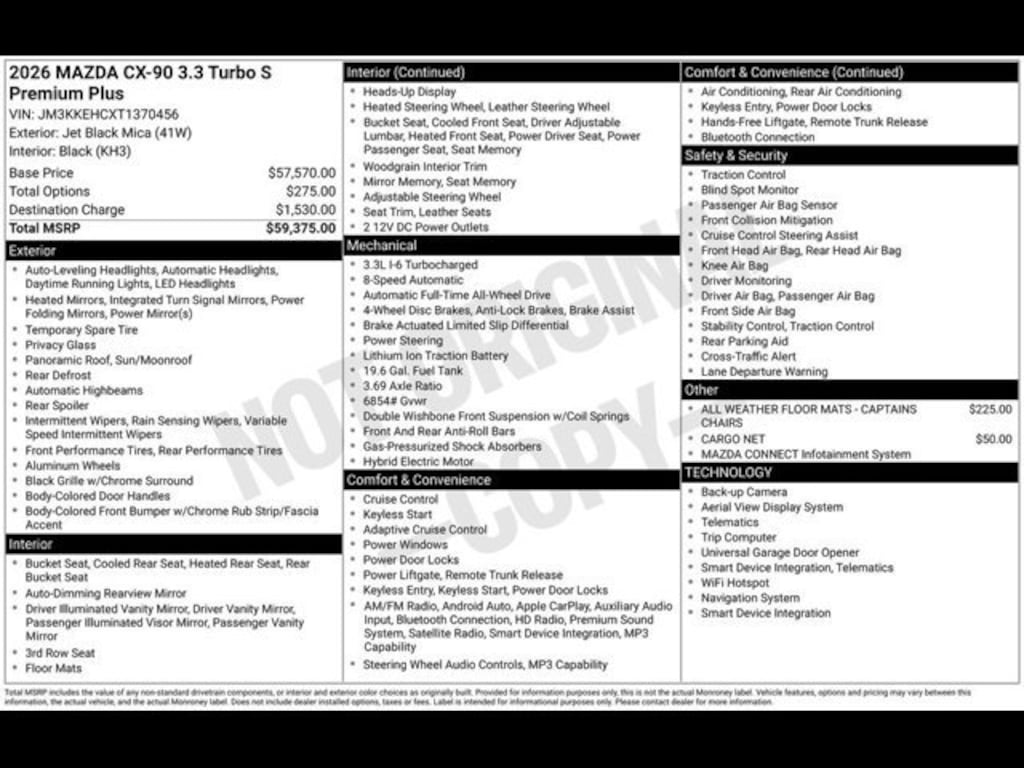 New 2026 Mazda CX-90 3.3 Turbo S Premium Plus AWD Sport Utility