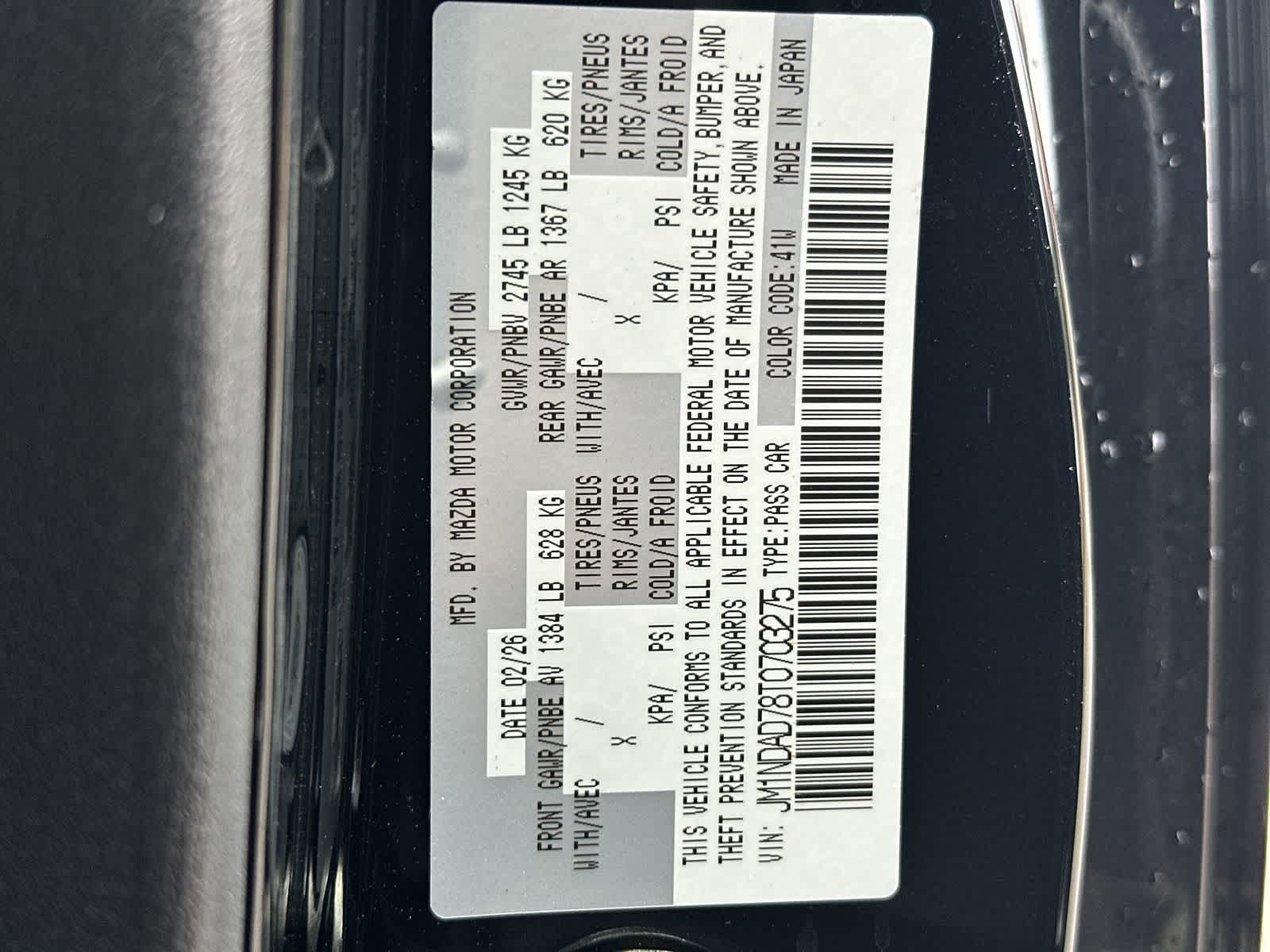 New 2026 Mazda MX-5 Miata Convertible Grand Touring Jet Black Mica