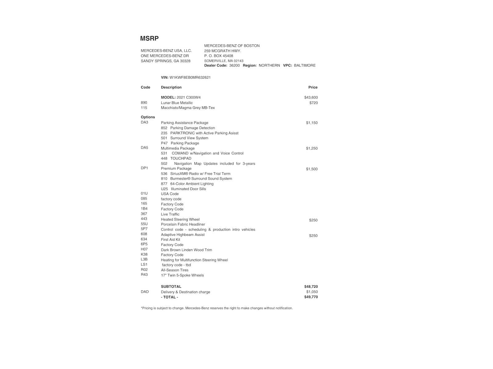 used 2021 Mercedes-Benz C-Class car, priced at $29,998