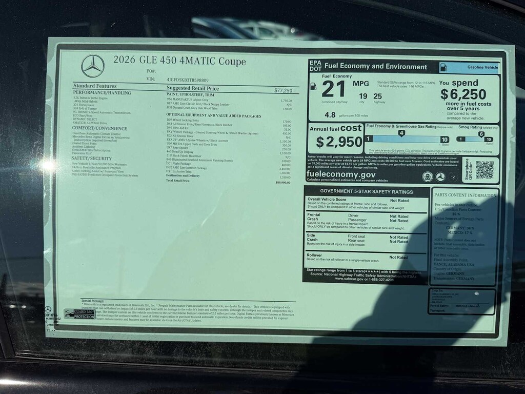 New 2026 Mercedes-Benz GLE 450 4MATIC Coupe