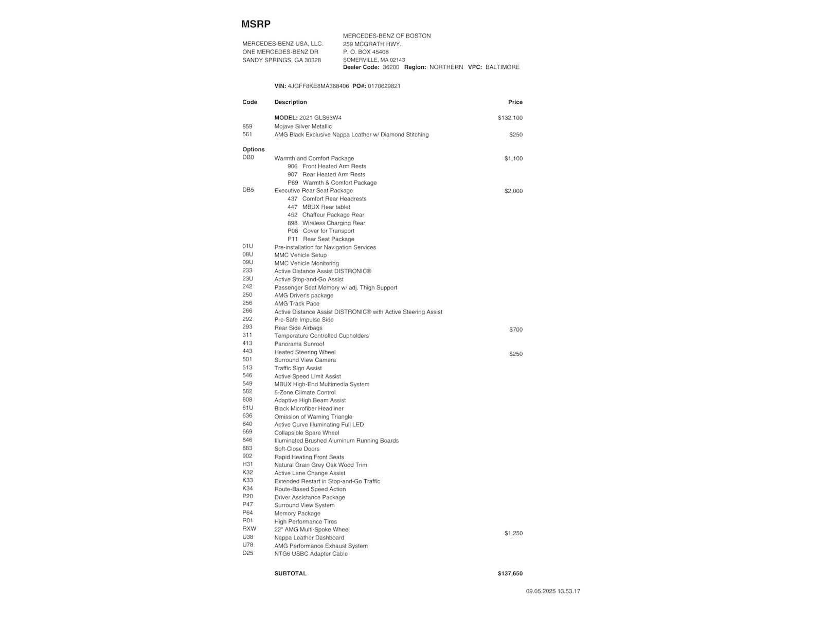 used 2021 Mercedes-Benz AMG GLS 63 car, priced at $79,998