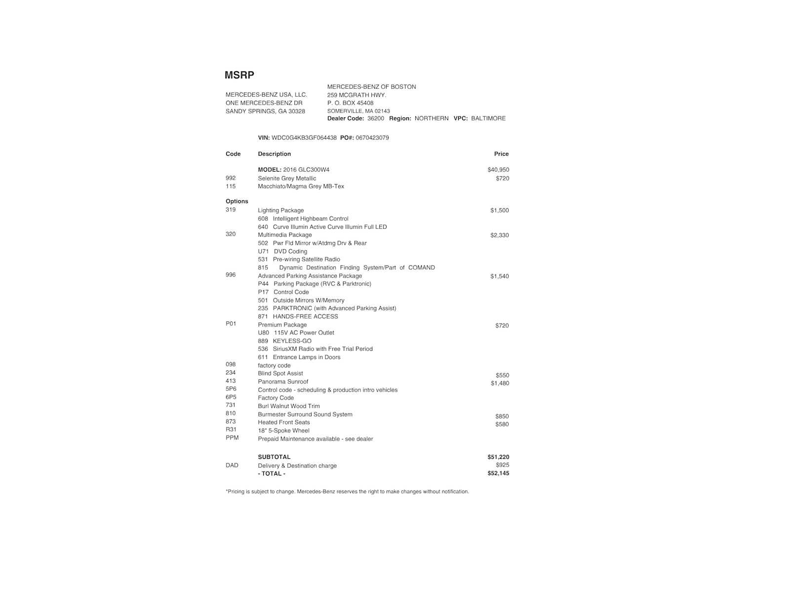 used 2016 Mercedes-Benz GLC 300 car, priced at $20,998