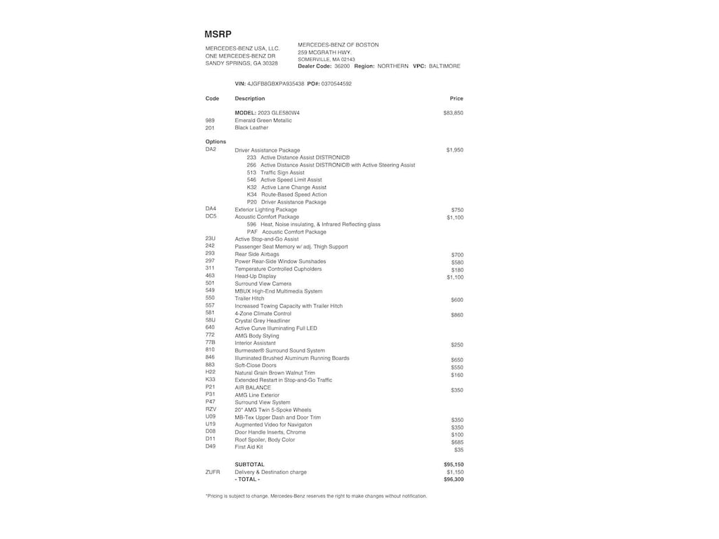 Certified 2023 Mercedes-Benz GLE 580 4MATIC SUV