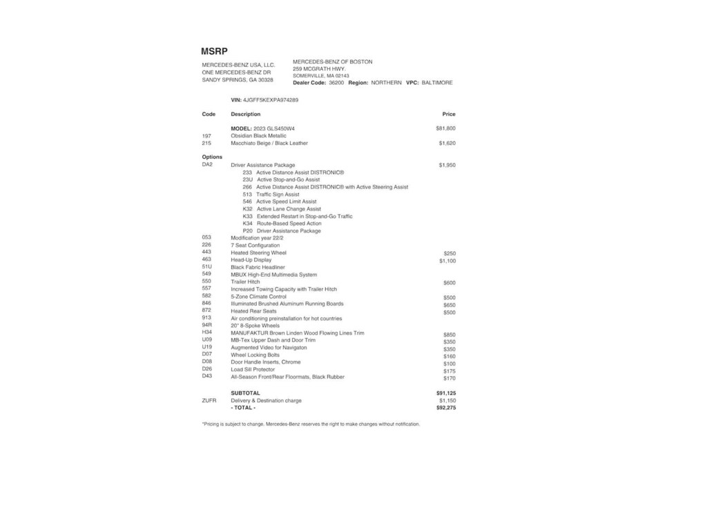 Certified 2023 Mercedes-Benz GLS 450 4MATIC SUV