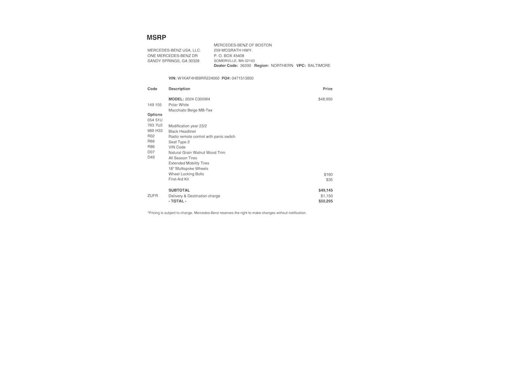 Certified 2024 Mercedes-Benz C-Class C 300 4MATIC Sedan