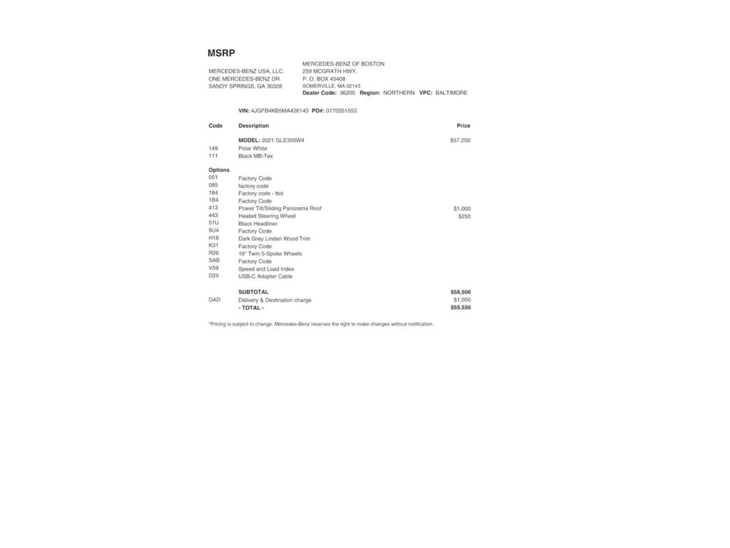 Certified 2021 Mercedes-Benz GLE 350 4MATIC SUV