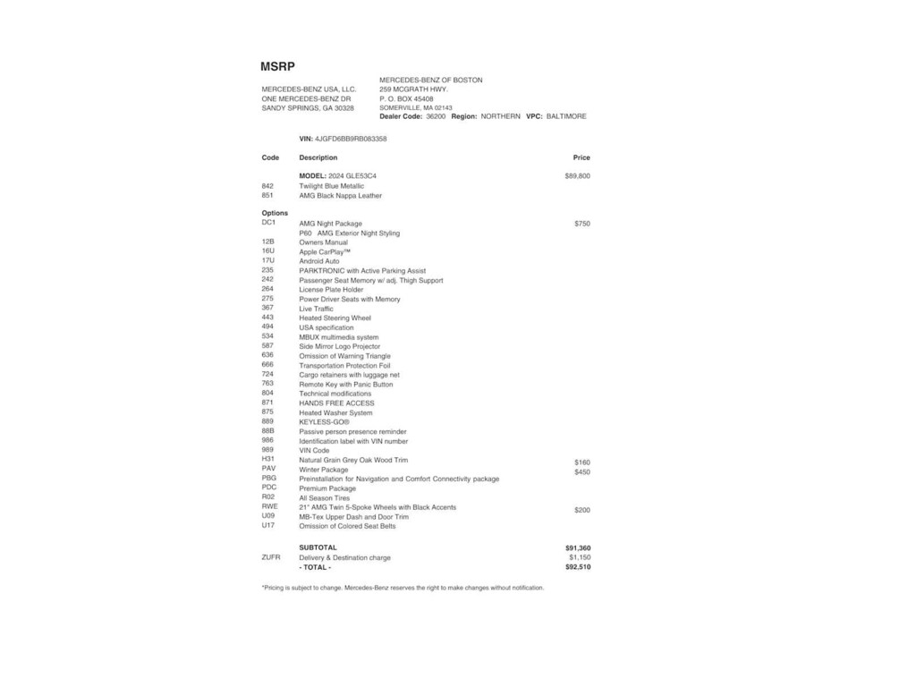 Certified 2024 Mercedes-Benz AMG GLE 53 4MATIC Coupe