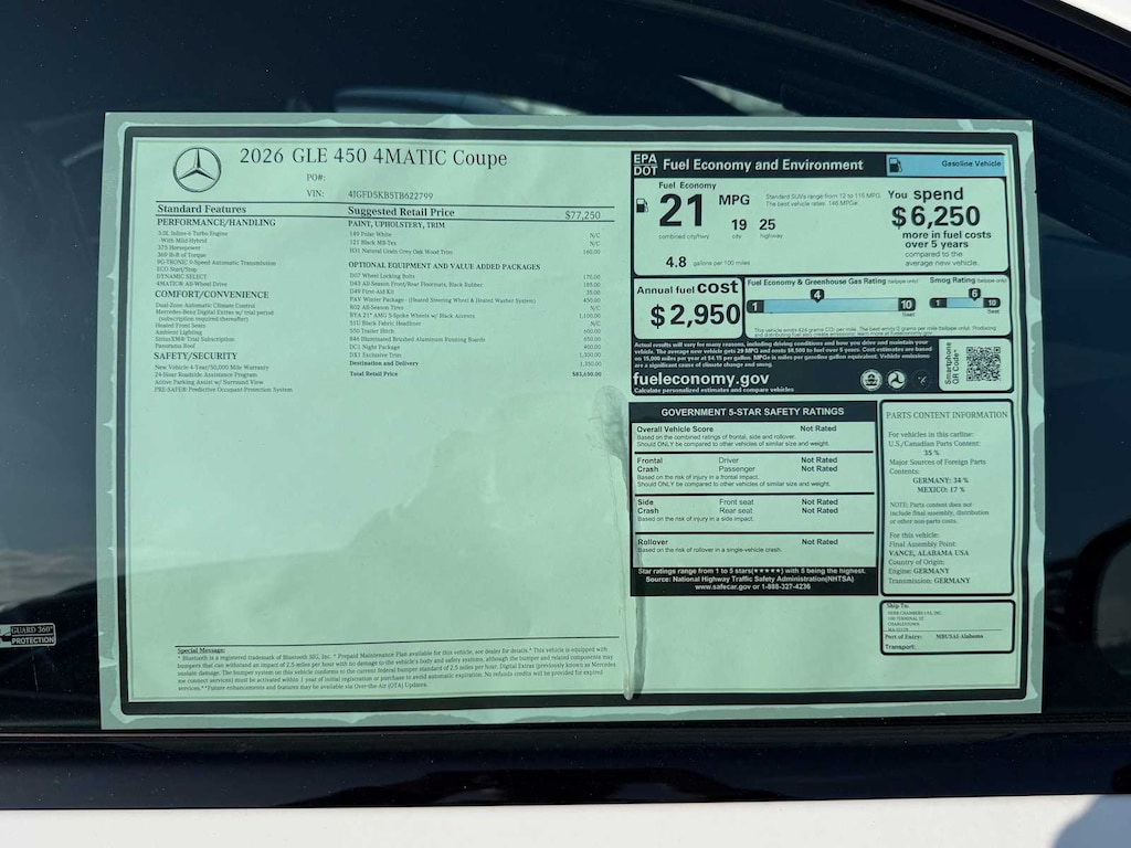 New 2026 Mercedes-Benz GLE 450 4MATIC Coupe