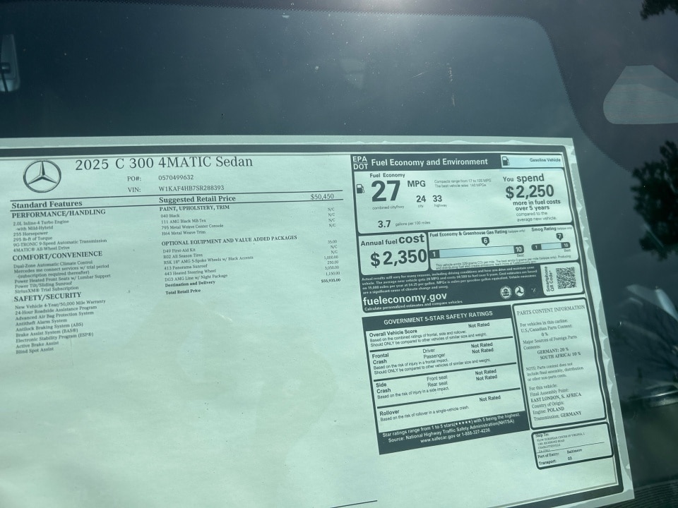 2025 Mercedes-Benz C-Class Sedan C 300 - Photo 33