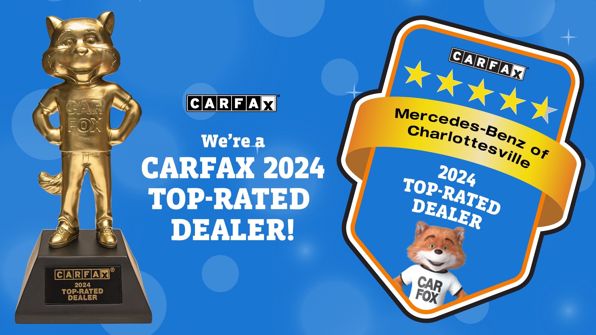 Carfax top rated dealer award given to Mercedes-Benz of Charlottesville