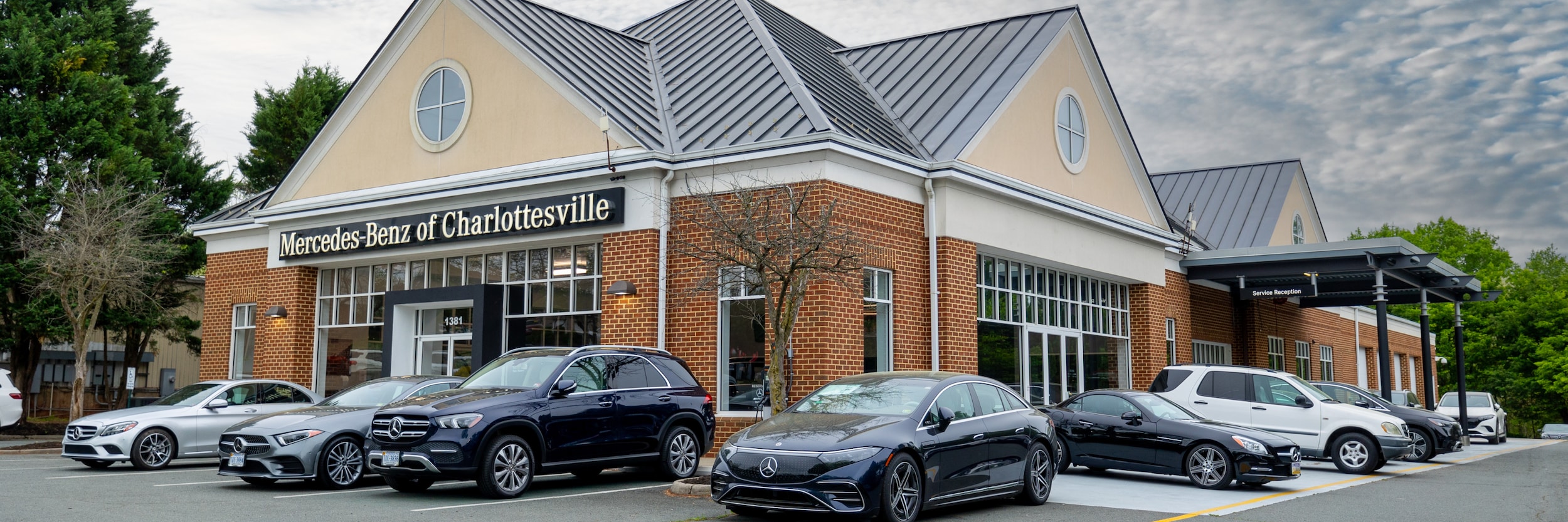 Storefront of Mercedes-Benz dealership in Charlottesville VA