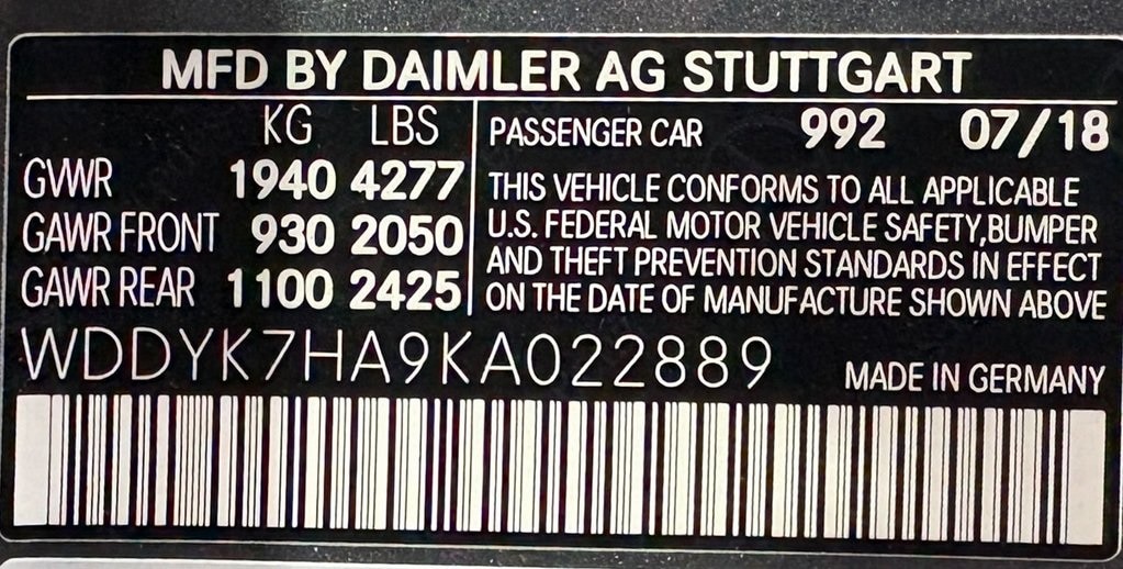 2019 MERCEDES-BENZ AMG GT - Image 37