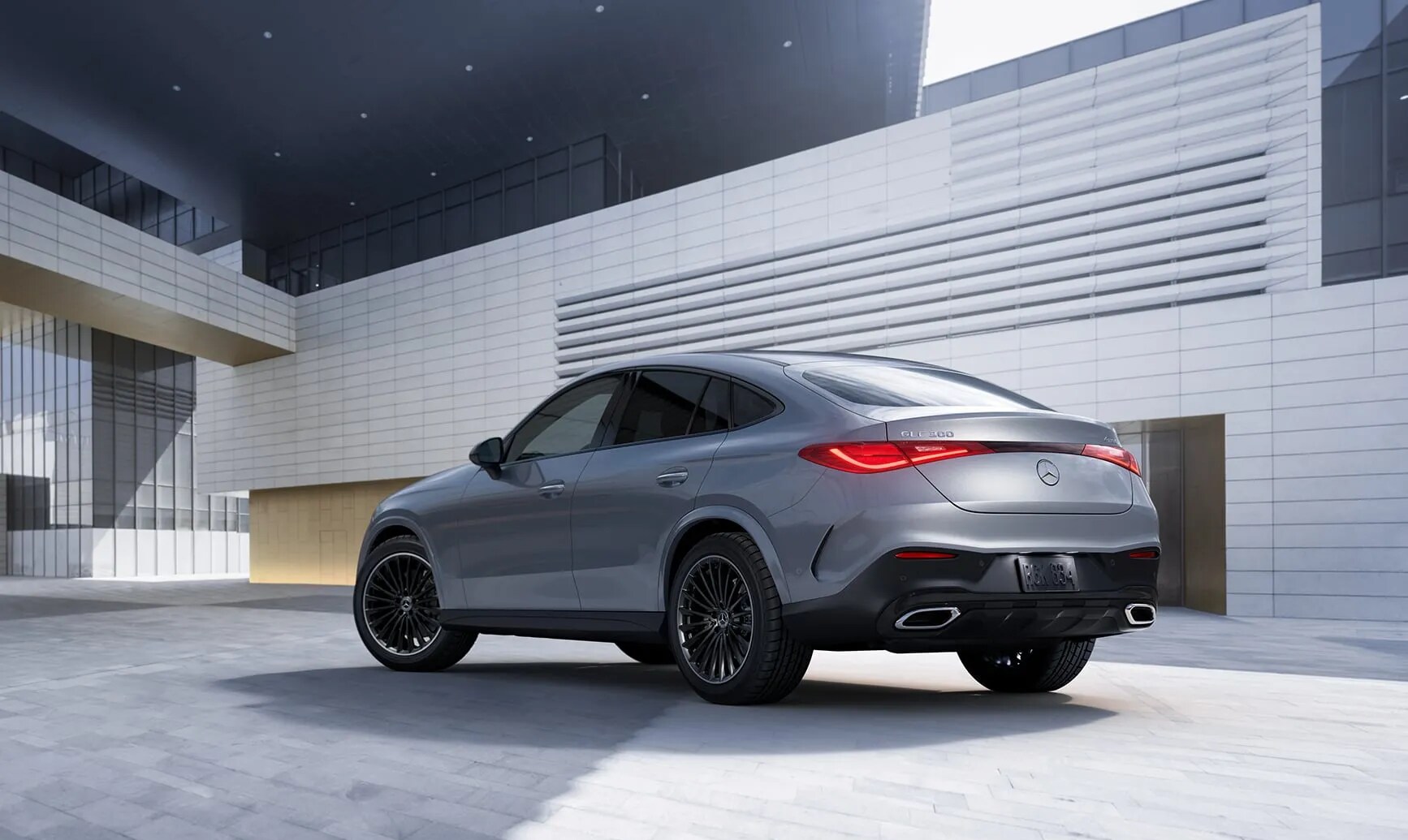 Silver 2026 Mercedes-Benz GLC Coupe posed