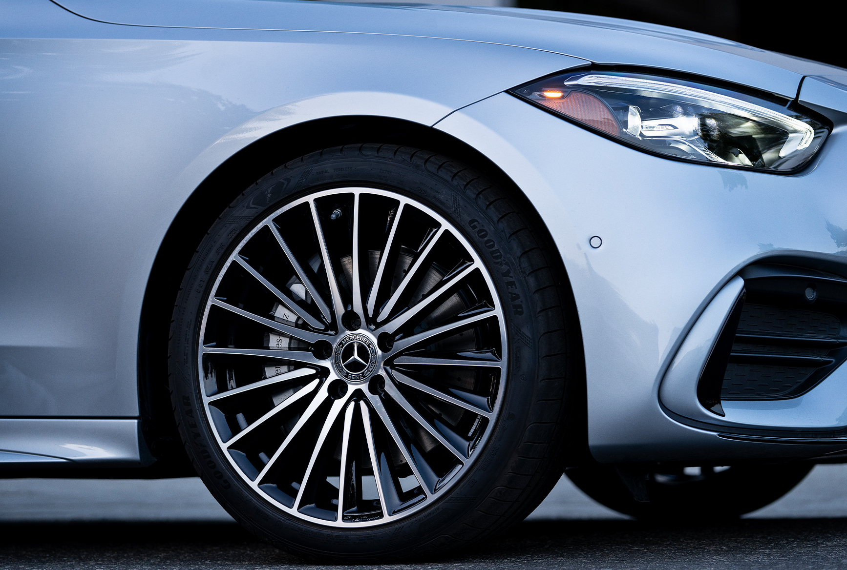 2026 Mercedes-Benz C-Class tire and wheel close up