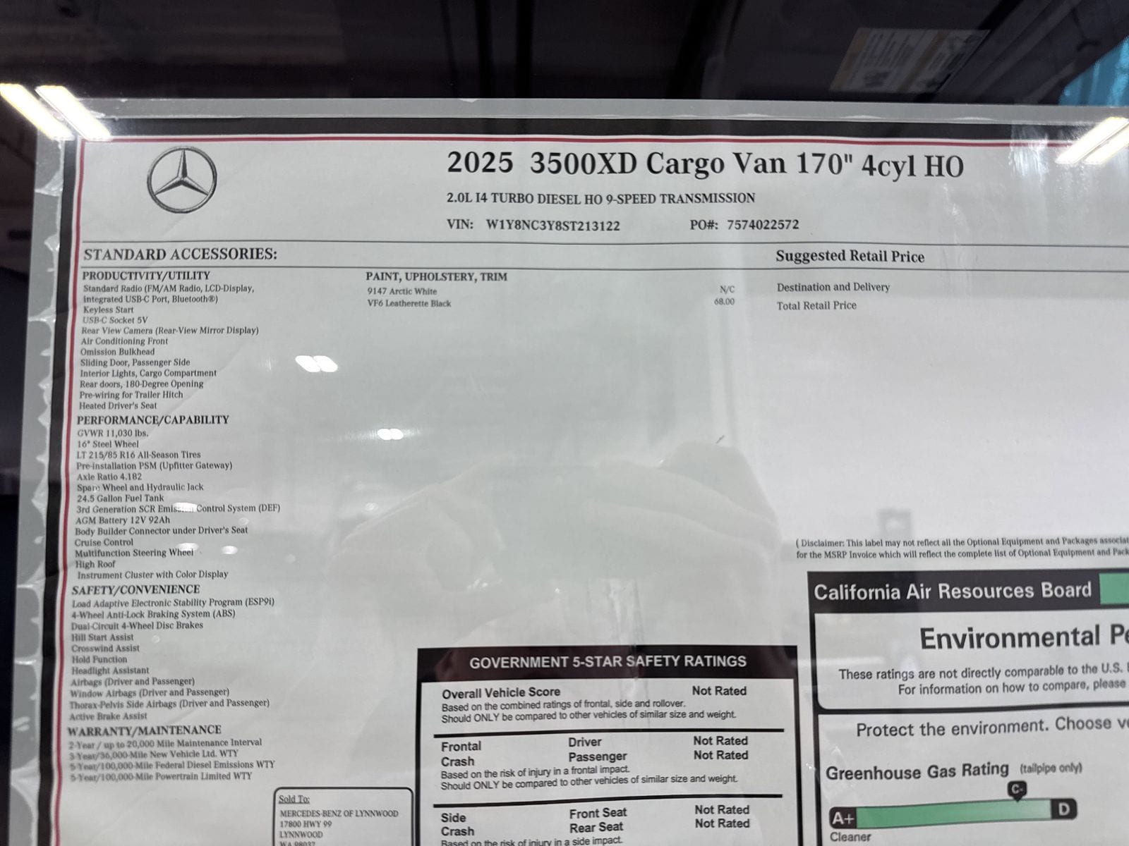 2025 Mercedes-Benz Sprinter Cargo Van Base - Photo 15