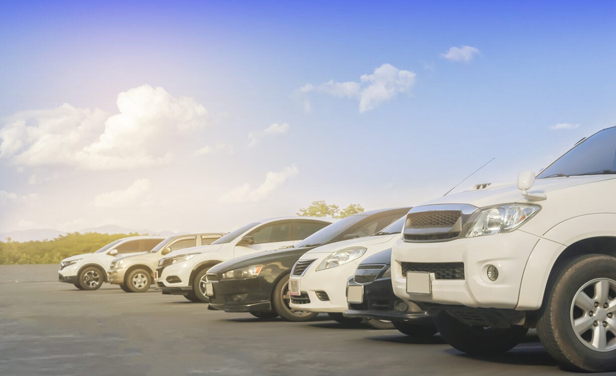 an array of vehicles