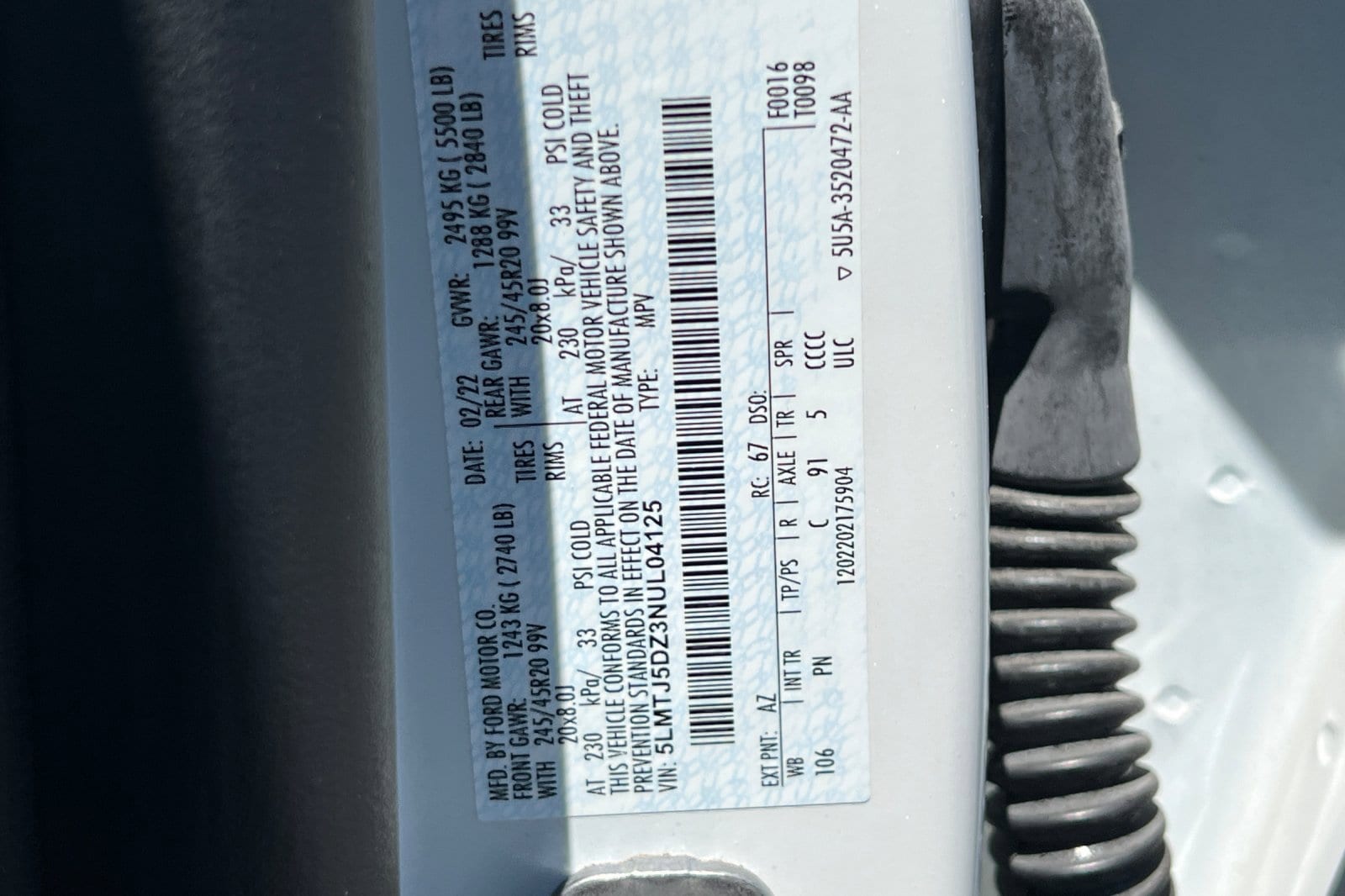 Used 2022 Lincoln Corsair Grand Touring with VIN 5LMTJ5DZ3NUL04125 for sale in Santa Clarita, CA