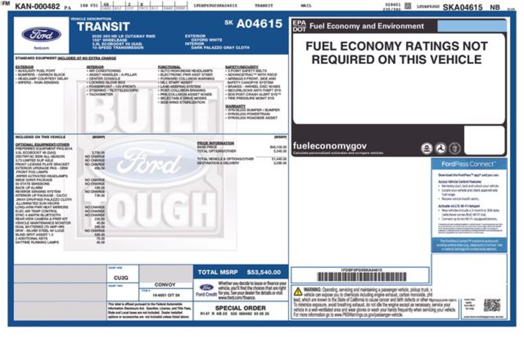 New 2025 Ford Transit-350 Cutaway Morgan Box Truck Truck